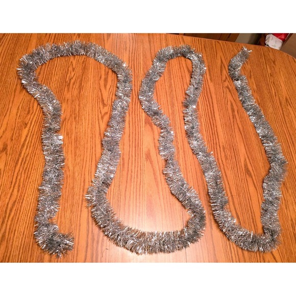 Holiday Time Other - Silver Tinsel Garland Christmas Holiday‎ Party Decor, Excellent Condition
